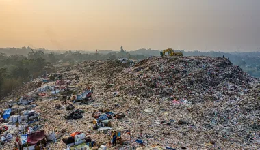 Imagen de un vertedero a vista de pájaro